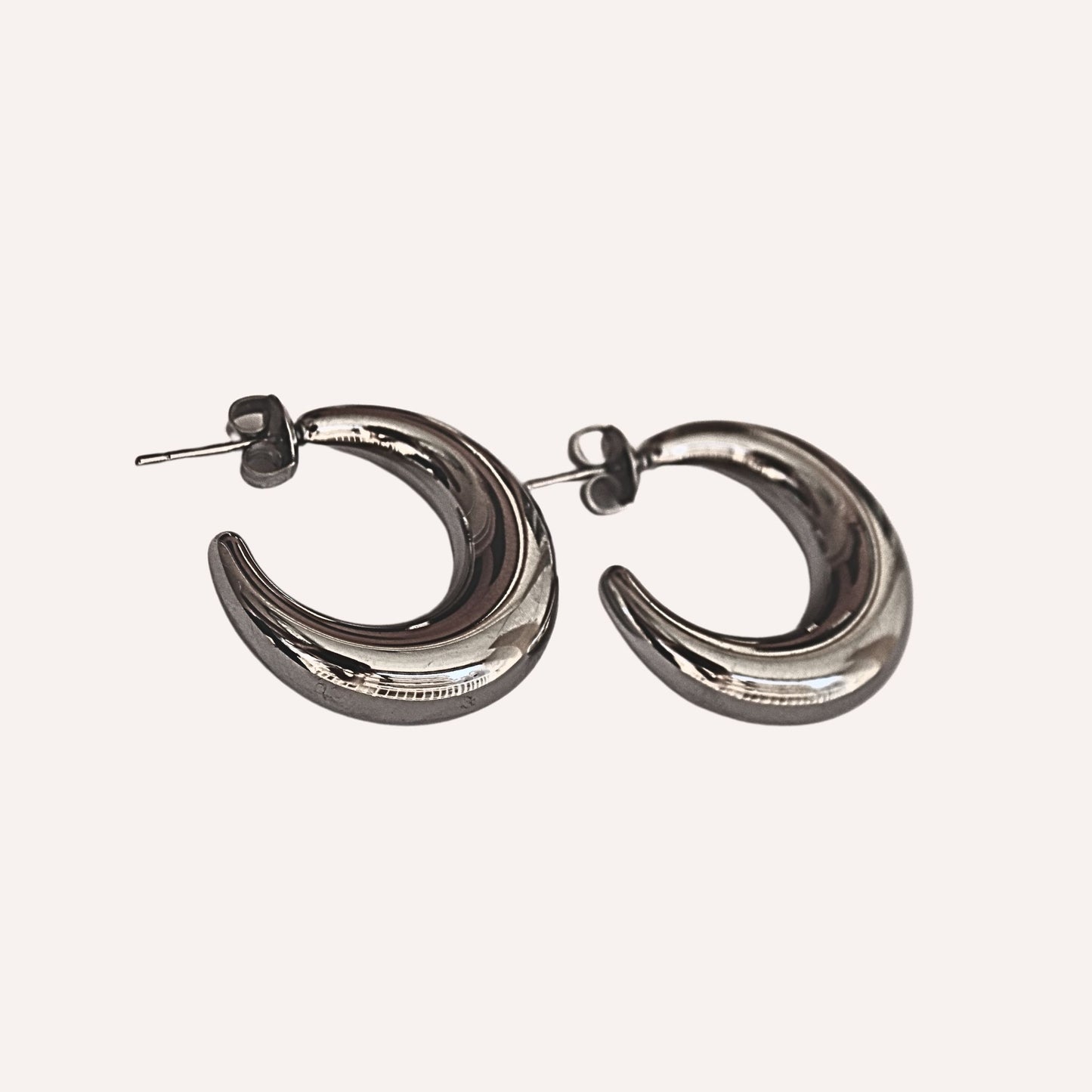 Pendientes Moon Plata