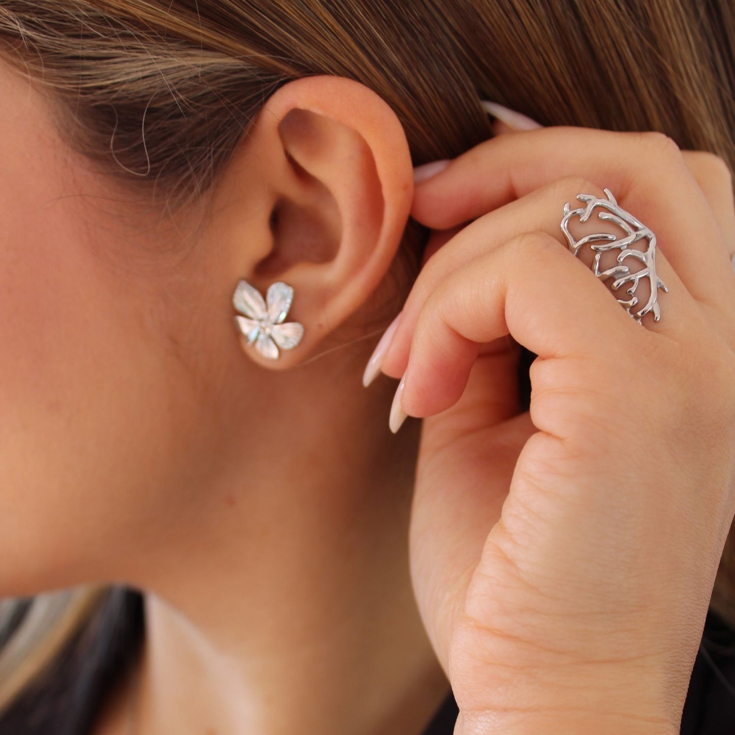 Pendientes Azalea Plata