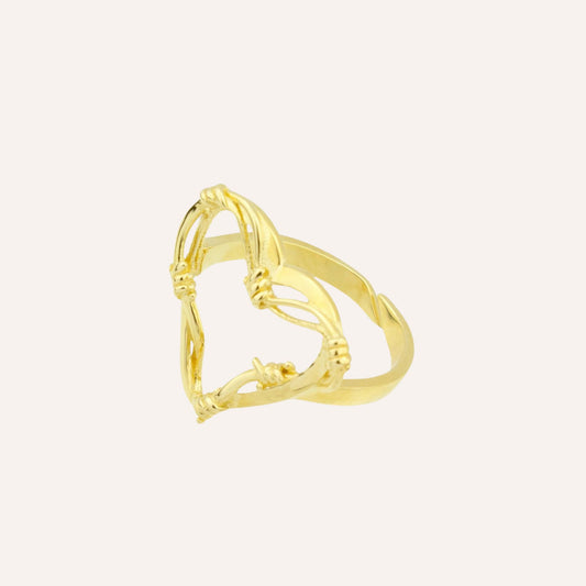 Anillo Morgana Plata de Ley Bañado en Oro de 18 kt